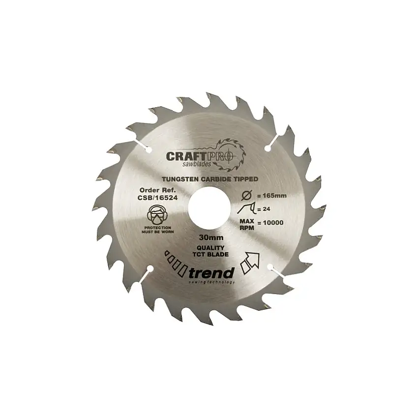 Trend CSB/16524 CraftPro Sawblade 165mm x 24T x 30mm